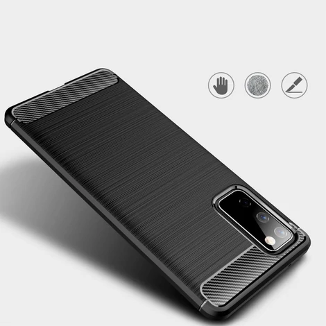 Carbon Case Flexible Cover Sleeve for Samsung Galaxy S20 FE 5G black