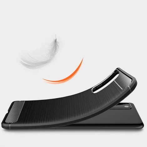 Carbon Case Flexible Cover Sleeve for Samsung Galaxy S20 FE 5G black