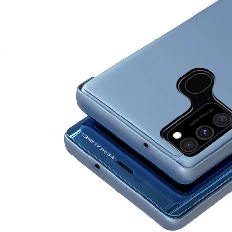 Clear View Case cover for Samsung Galaxy A12 / Galaxy M12 blue