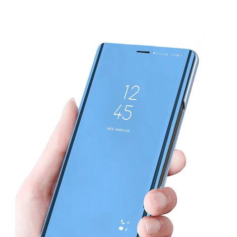 Clear View Case cover for Samsung Galaxy A12 / Galaxy M12 blue