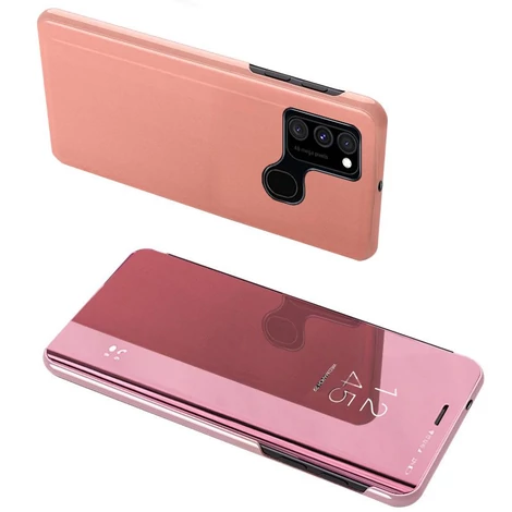 Clear View Case cover for Samsung Galaxy A12 / Galaxy M12 pink
