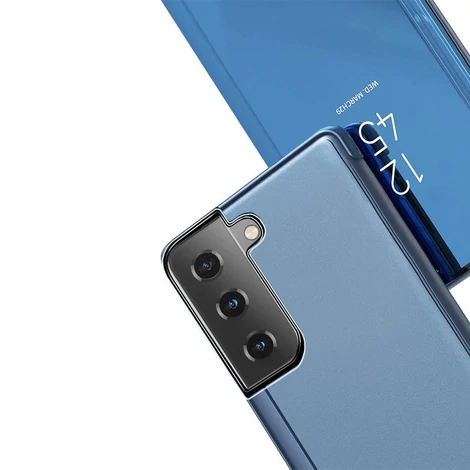 Clear View Case cover for Samsung Galaxy S21 5G blue