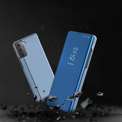 Clear View Case cover for Samsung Galaxy S21 5G blue