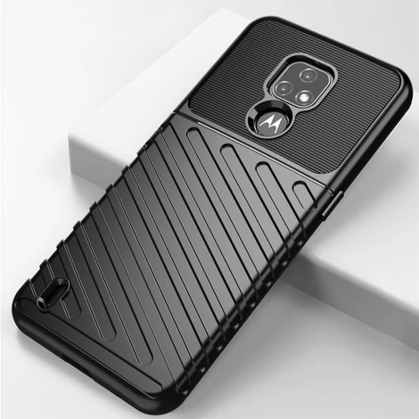 Thunder Case flexible armored cover for Motorola Moto E7 black