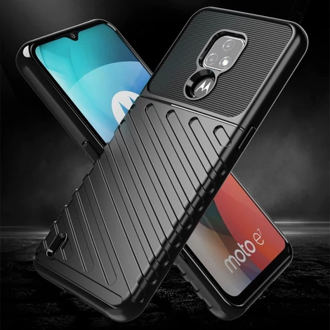 Thunder Case flexible armored cover for Motorola Moto E7 black