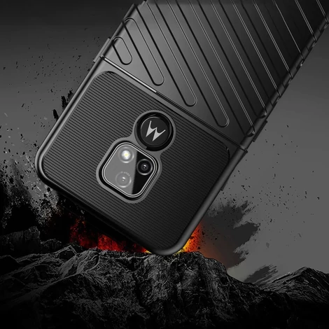 Thunder Case flexible armored cover for Motorola Moto E7 black