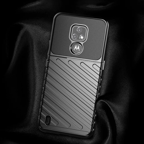 Thunder Case flexible armored cover for Motorola Moto E7 black
