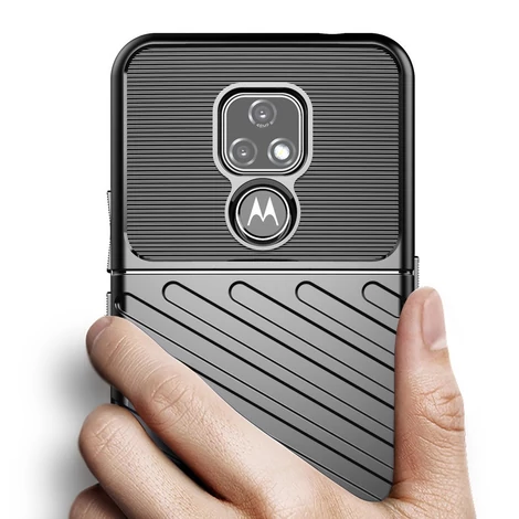 Thunder Case flexible armored cover for Motorola Moto E7 black