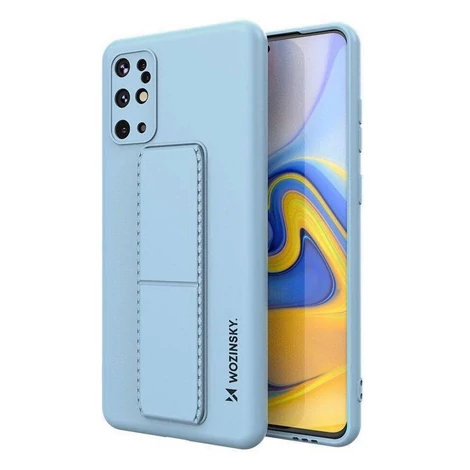 Wozinsky Kickstand Case Silicone Stand Cover for Samsung Galaxy S20 + Light Blue