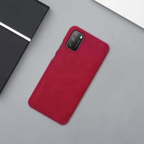 Nillkin Qin original leather case cover for Xiaomi Poco M3 black