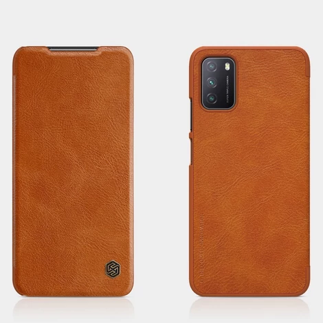 Nillkin Qin original leather case cover for Xiaomi Poco M3 black
