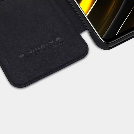 Nillkin Qin original leather case cover for Xiaomi Poco M3 black