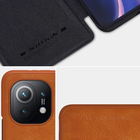 Nillkin Qin original leather case cover for Xiaomi Mi 11 black
