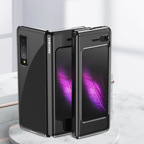 Plating Case hard case Electroplating frame Cover for Samsung Galaxy Fold black