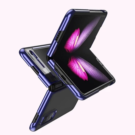 Plating Case hard case Electroplating frame Cover for Samsung Galaxy Fold black