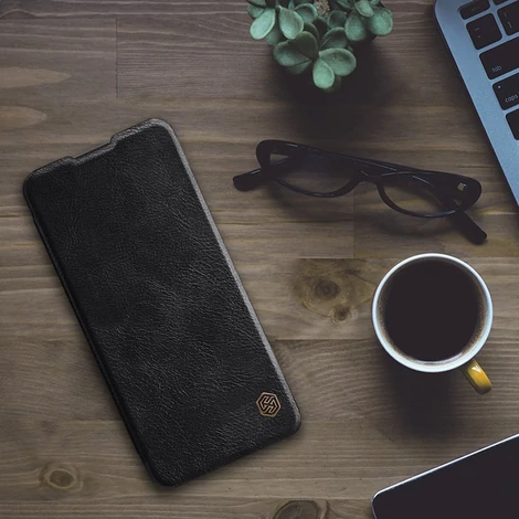 Nillkin Qin original leather case cover for OnePlus 9 black