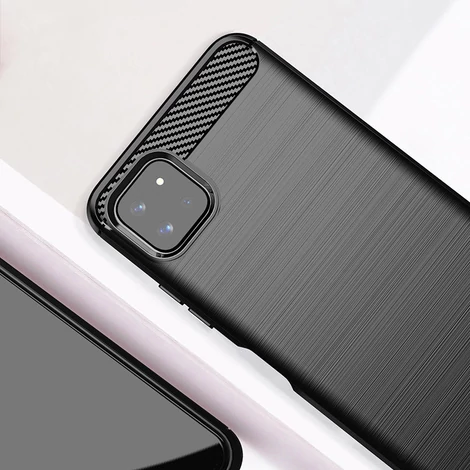 Carbon Case Flexible TPU Cover for Samsung Galaxy A22 5G black