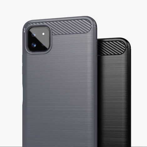 Carbon Case Flexible TPU Cover for Samsung Galaxy A22 5G black