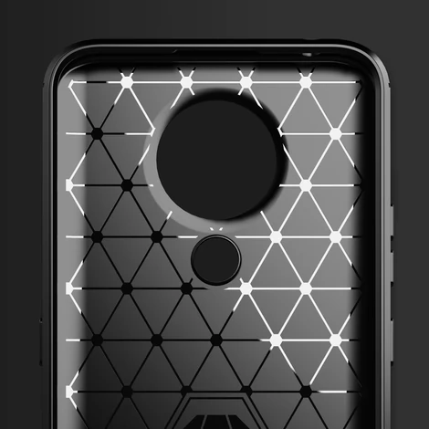 Carbon Case Flexible Cover Sleeve for Nokia 3.4 black