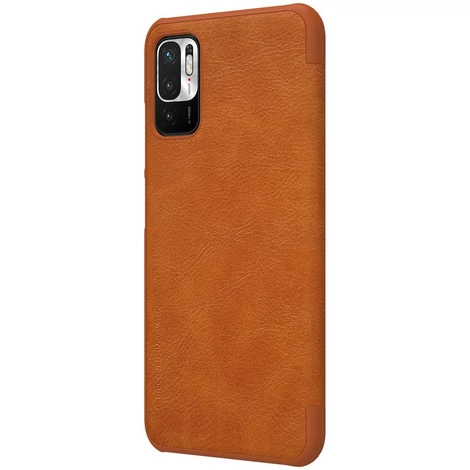 Nillkin Qin leather holster cover for Xiaomi Redmi Note 10 5G brown