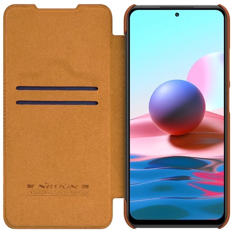 Nillkin Qin leather holster cover for Xiaomi Redmi Note 10 5G brown