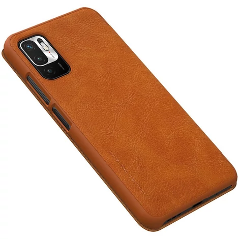 Nillkin Qin leather holster cover for Xiaomi Redmi Note 10 5G brown