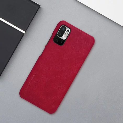 Nillkin Qin leather holster cover for Xiaomi Redmi Note 10 5G brown