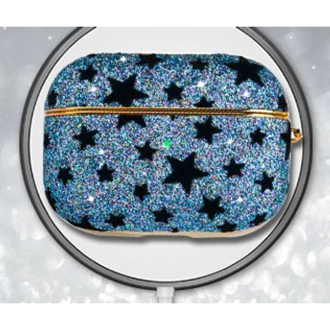 Kingxbar Black Star Case shiny glitter crystal case for AirPods Pro black