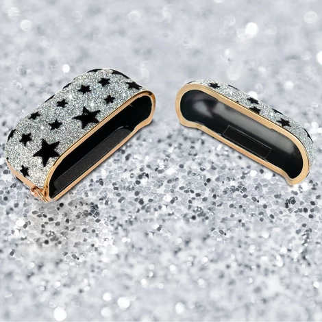 Kingxbar Black Star Case shiny glitter crystal case for AirPods Pro black