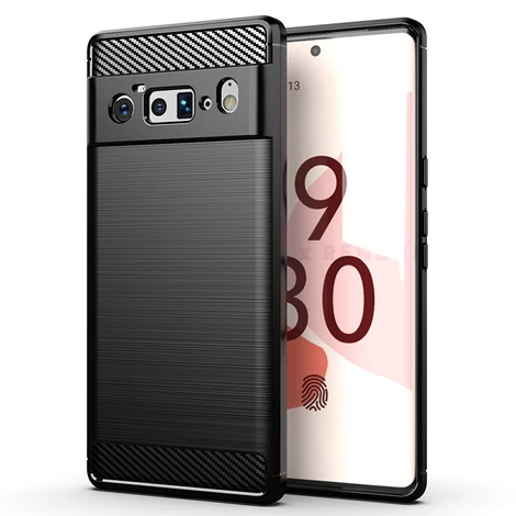 Carbon Case Flexible cover for Google Pixel 6 Pro black