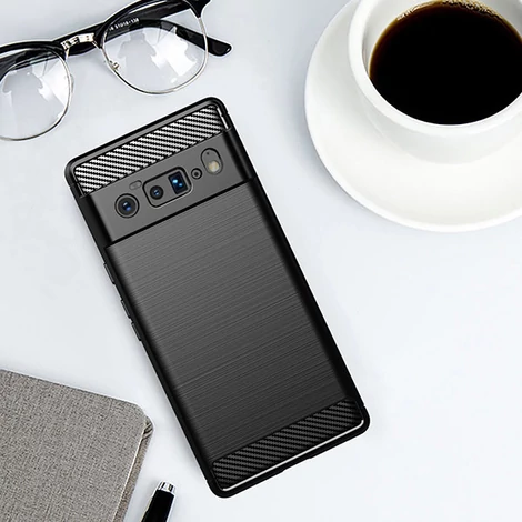 Carbon Case Flexible cover for Google Pixel 6 Pro black