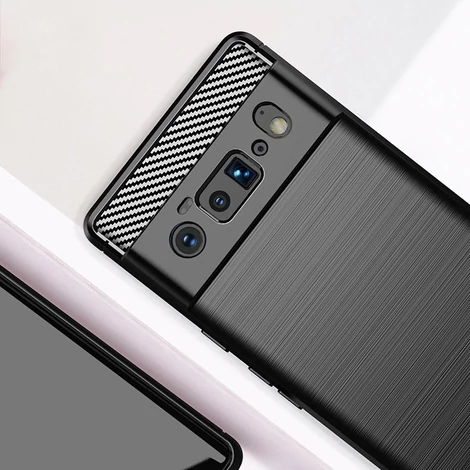 Carbon Case Flexible cover for Google Pixel 6 Pro black