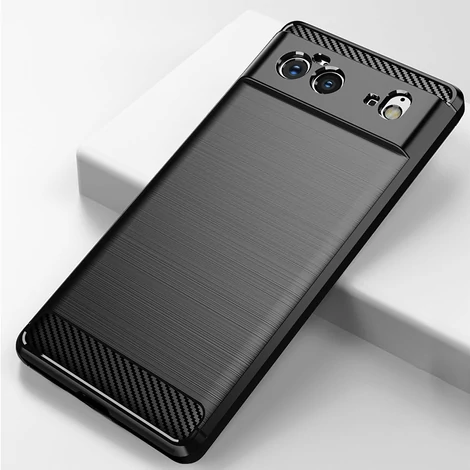 Carbon Case Flexible cover for Google Pixel 6 black