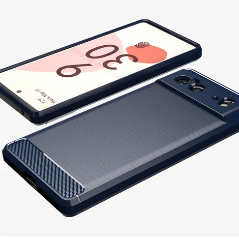 Carbon Case Flexible cover for Google Pixel 6 black