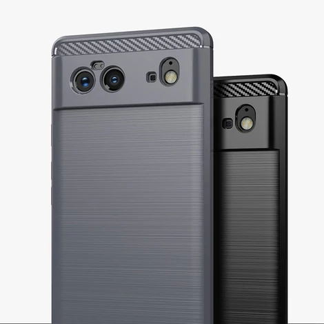 Carbon Case Flexible cover for Google Pixel 6 black