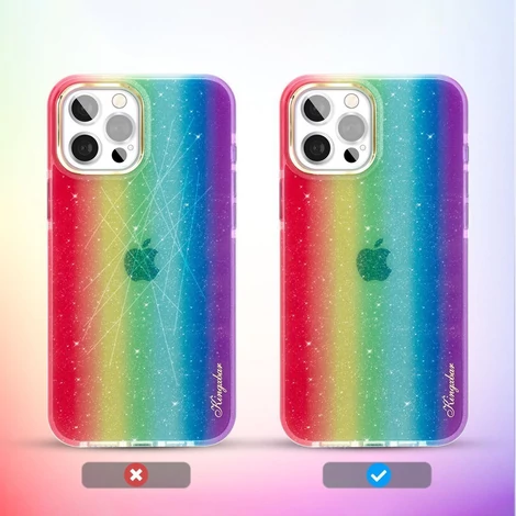 Kingxbar Ombre Case Back Cover for iPhone 12 Pro / iPhone 12 multicolour