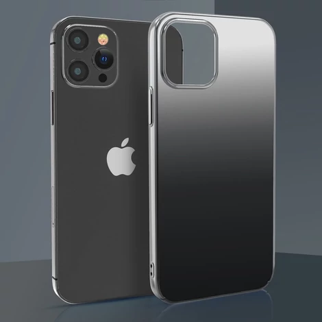 Kingxbar Aurora Series hard case for iPhone 12 Pro Max black-silver