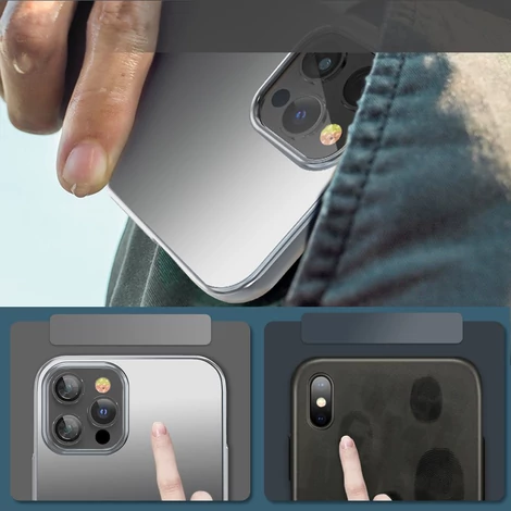 Kingxbar Aurora Series hard case for iPhone 12 Pro Max black-silver
