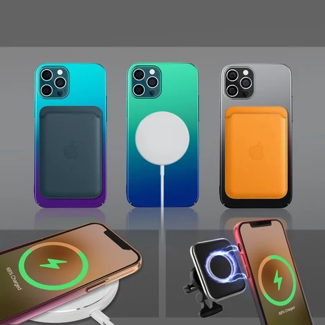 Kingxbar Aurora Series hard case for iPhone 12 Pro Max black-silver