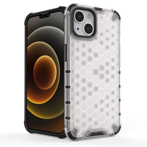Honeycomb armored case with a gel frame iPhone 13 black