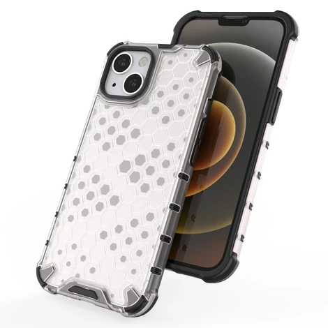 Honeycomb armored case with a gel frame iPhone 13 black