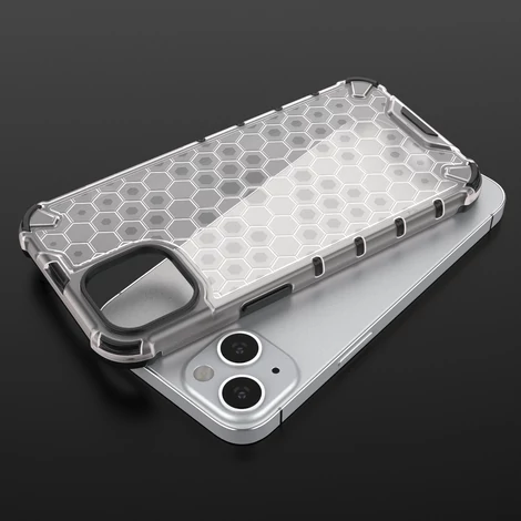 Honeycomb Case armor cover with TPU Bumper for iPhone 13 green