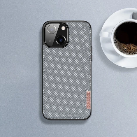 Dux Ducis Fino case covered with nylon material for iPhone 13 black