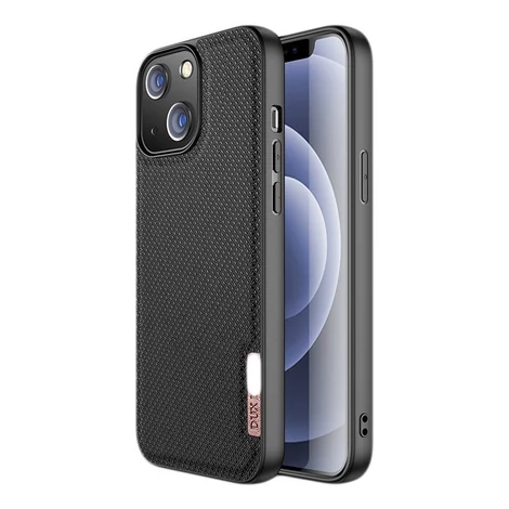 Dux Ducis Fino case covered with nylon material for iPhone 13 gray