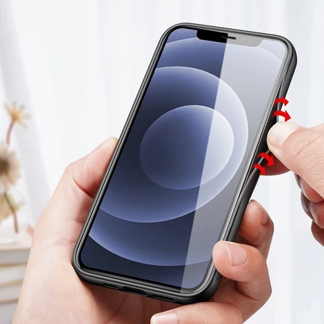 Dux Ducis Fino case covered with nylon material for iPhone 13 gray