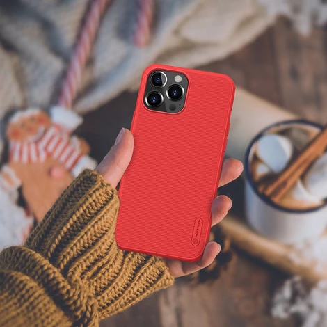 Nillkin Super Frosted Shield Pro Case durable for iPhone 13 Pro red