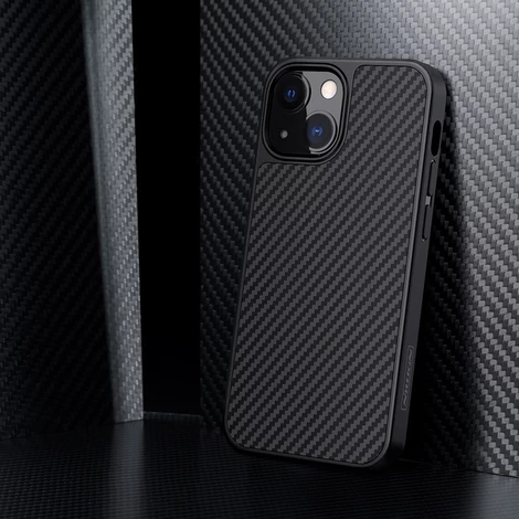 Nillkin Synthetic Fiber Carbon case cover for iPhone 13 black