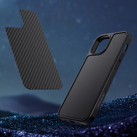 Nillkin Synthetic Fiber Carbon case cover for iPhone 13 black