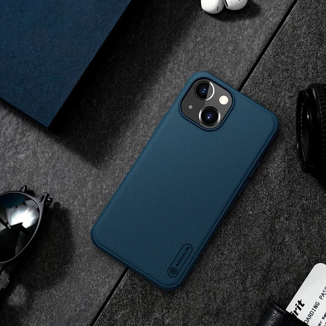 Nillkin Super Frosted Shield Case + kickstand for iPhone 13 mini blue