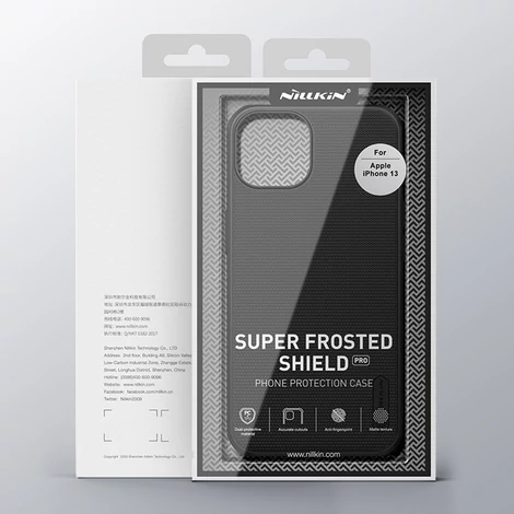 Nillkin Super Frosted Shield Case + kickstand for iPhone 13 blue